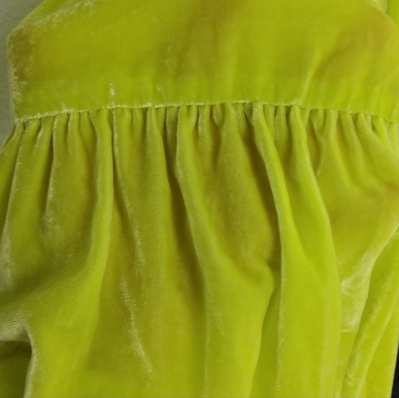 Free People Velvet Chartreuse Wide Flared Pants - Picture 5 of 6